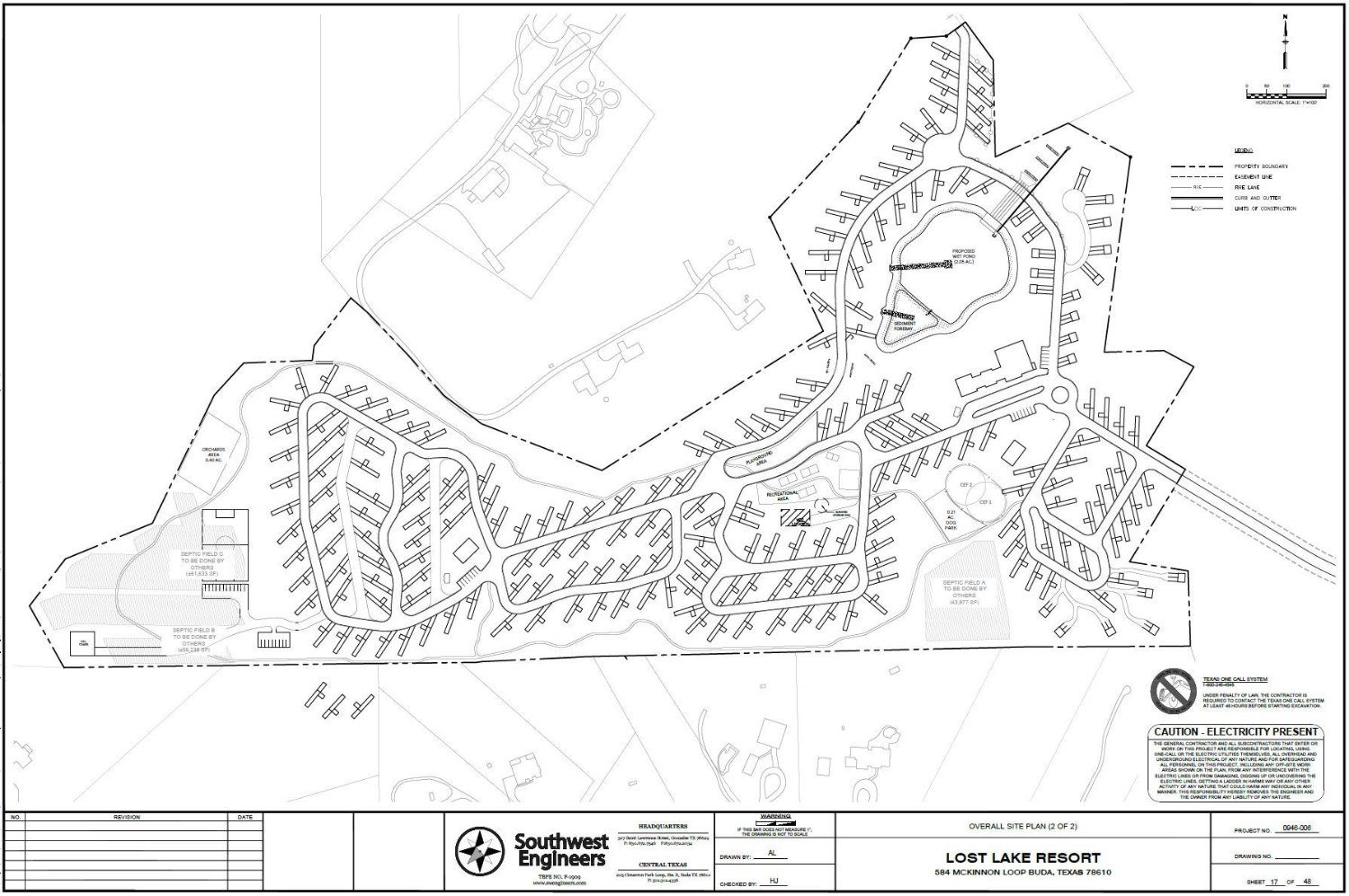 Rendered site plan of Lost Lake Resort